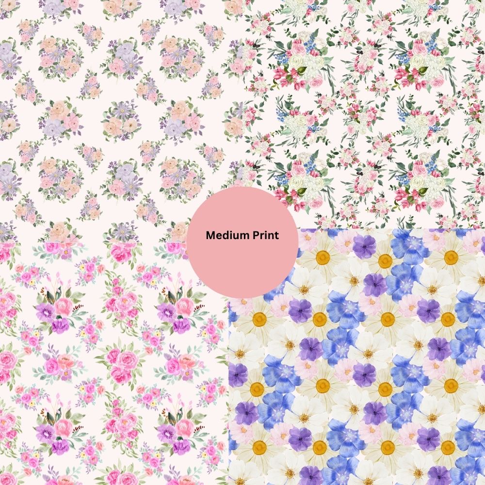 Floral Seamless Digital Pattern Paper Bundle