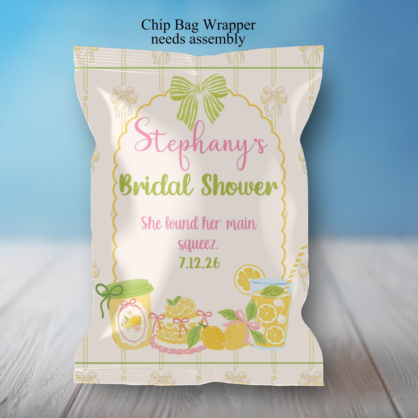 Lemon Bridal Shower Party Sticker Labels