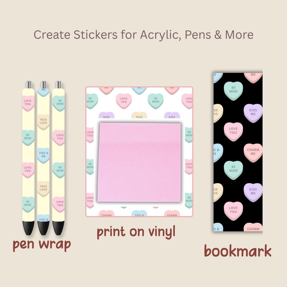 2 Valentines Heart Candy Seamless Repeating Pattern Paper Bundle Set