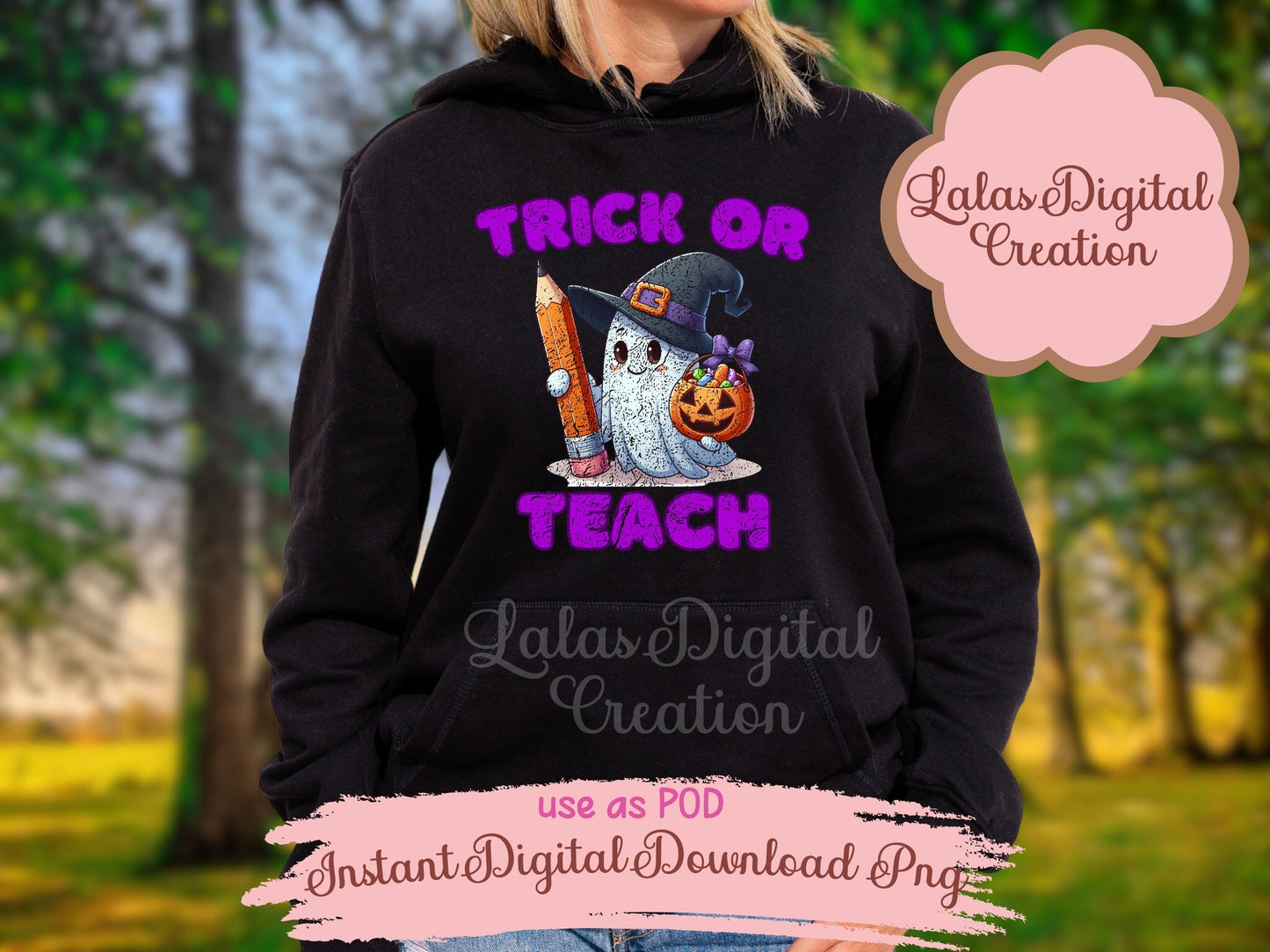 Trick or Teach Clipart Instant Digital PNG Download