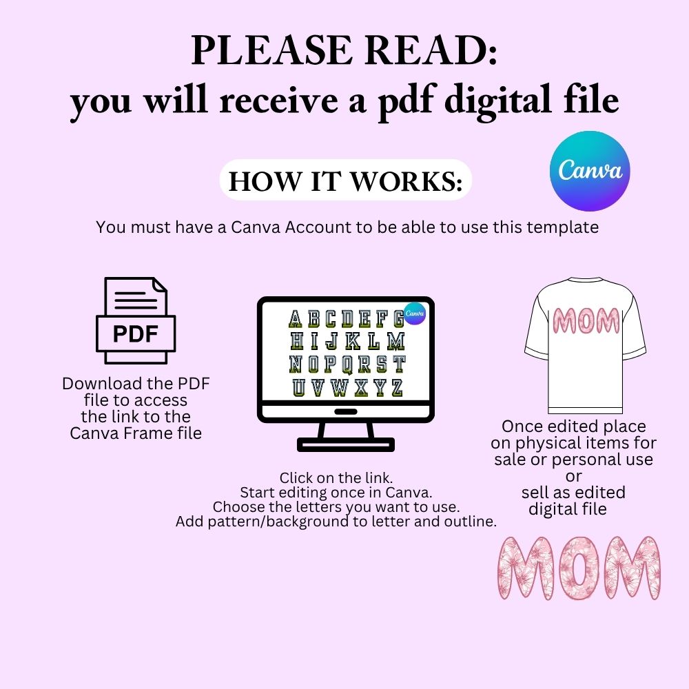 Editable Alphabet Canva Frame Template 2