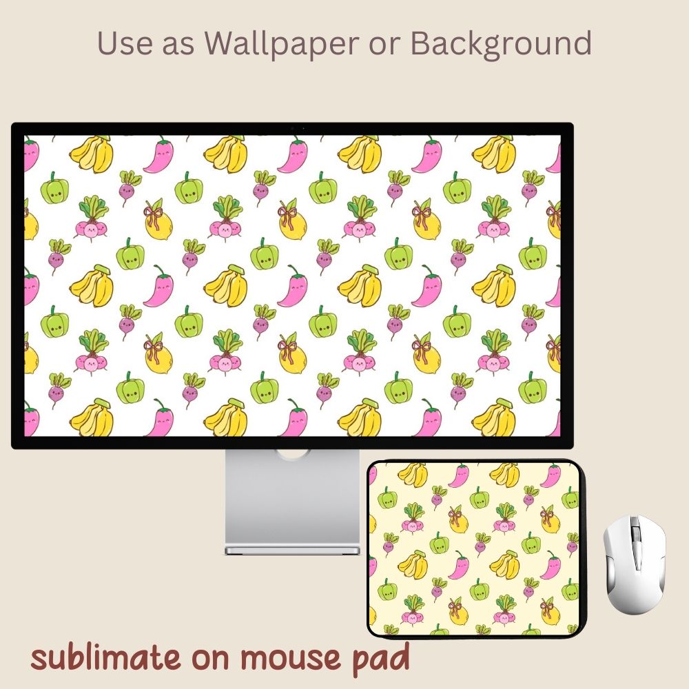 Farmers Market Seamless Repeating Pattern Paper Bundle Set