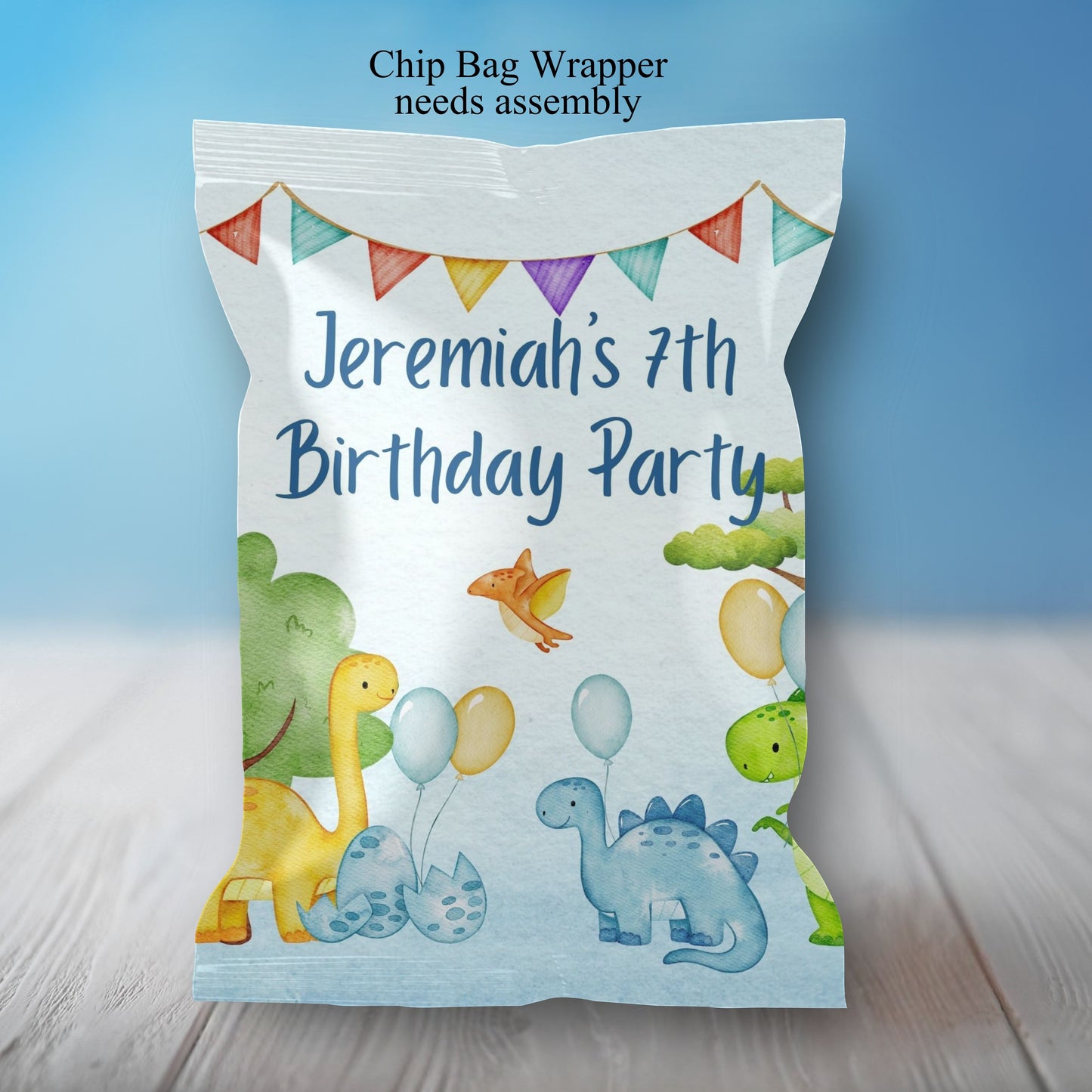 Dinosaur Birthday Party Sticker Labels