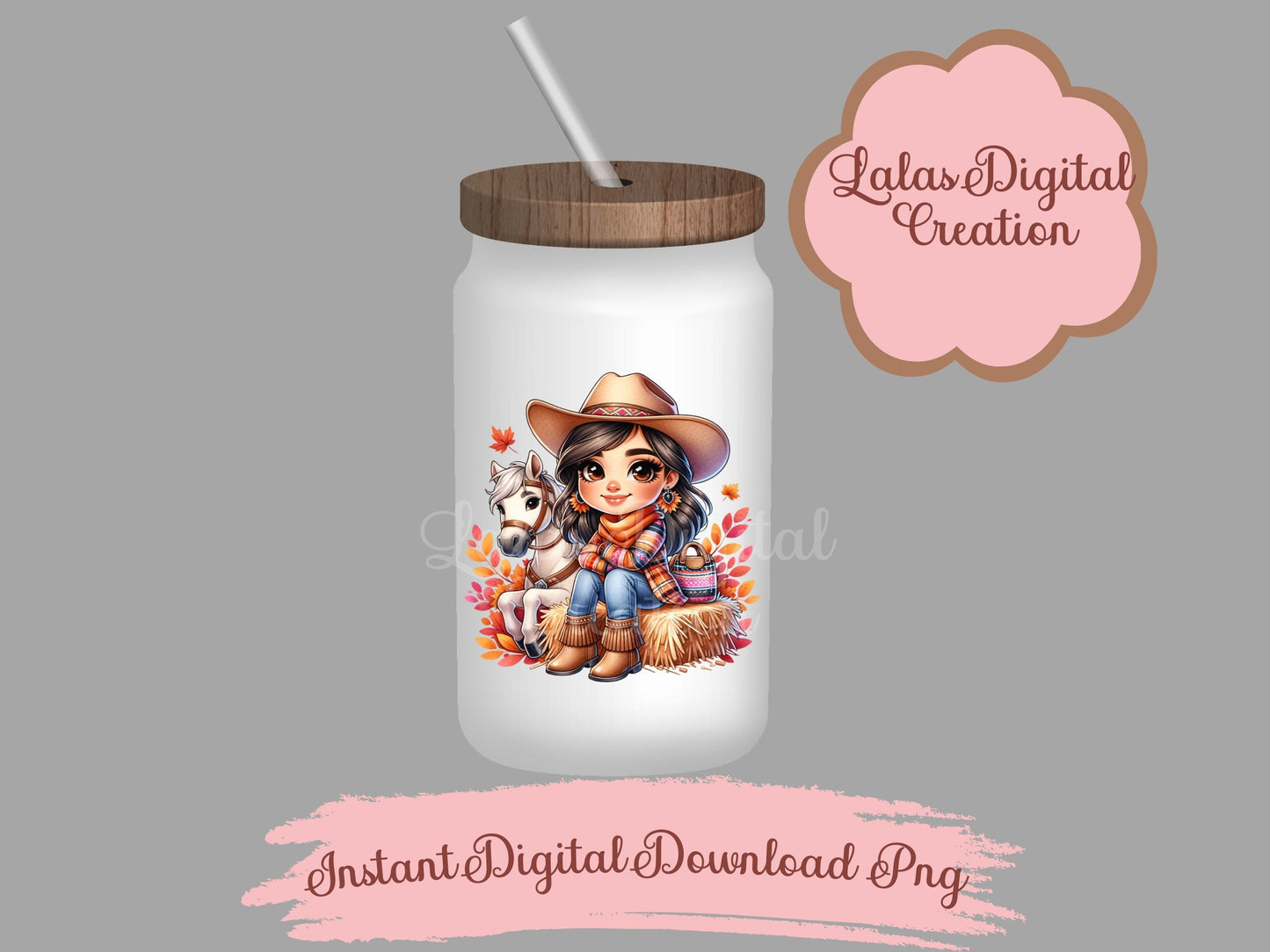 Cowgirl Clipart Bundle Instant Digital PNG Download