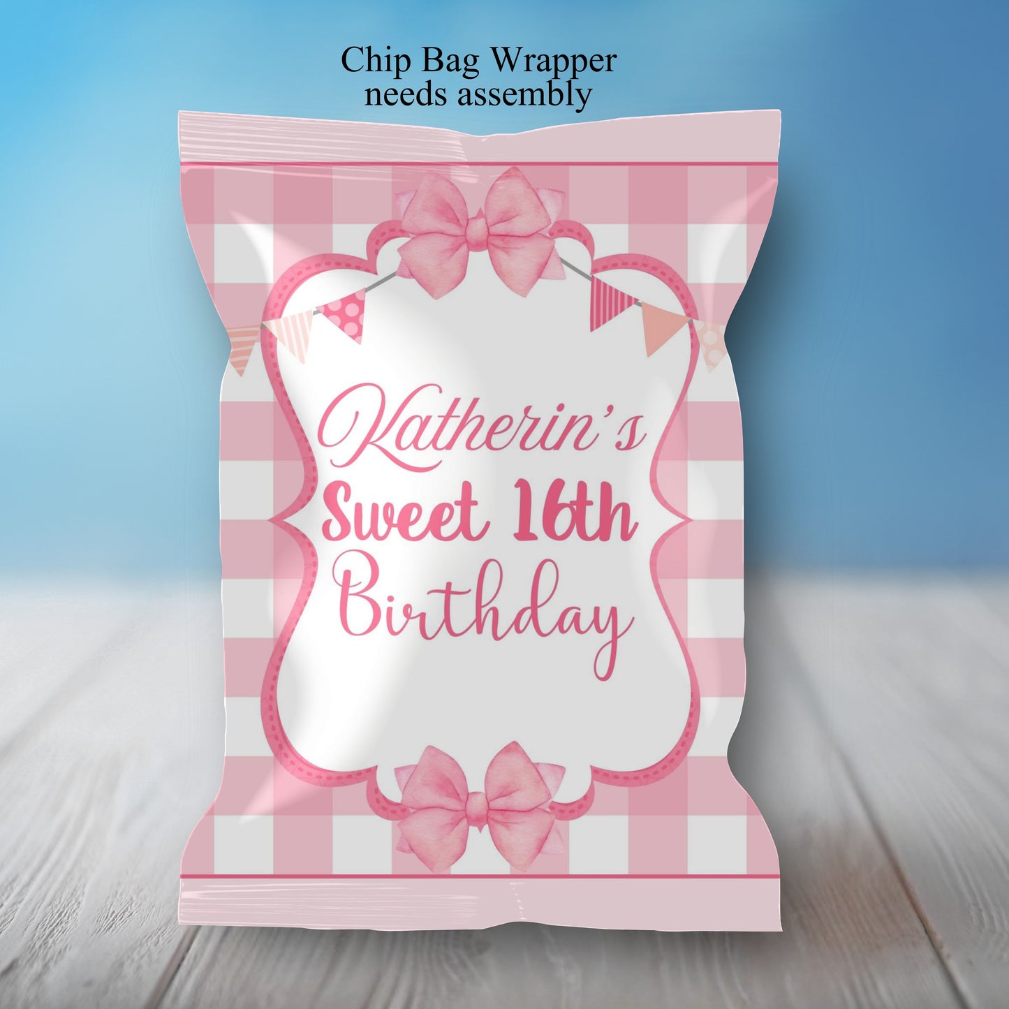 Sweet 16 Party Sticker Labels