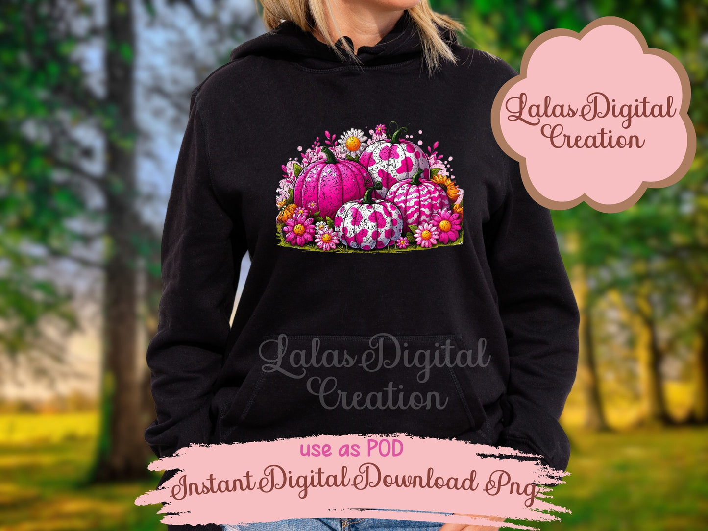 Pink Pumpkin Clipart Instant Digital PNG Download