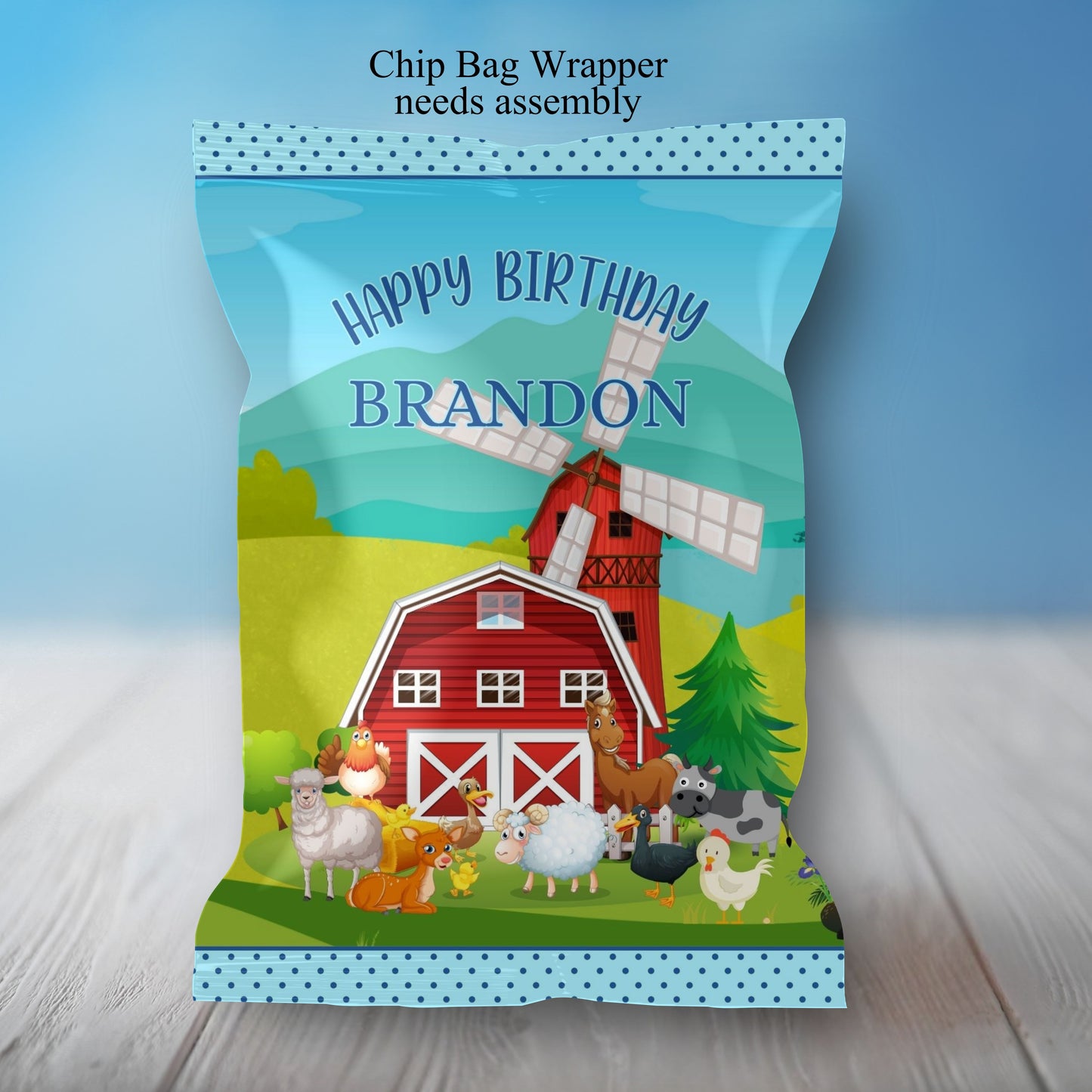 Farm Animals Party Sticker Labels