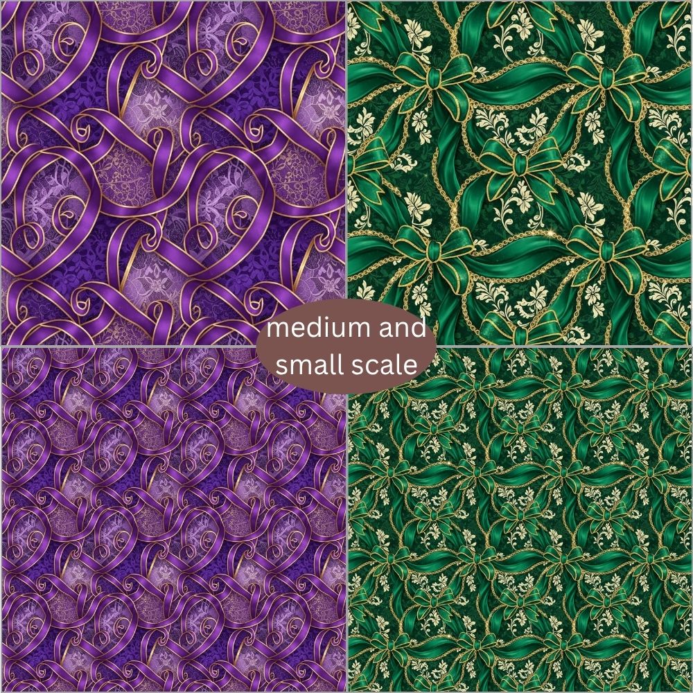 Elegant Bow 1 Digital Pattern Paper Bundle