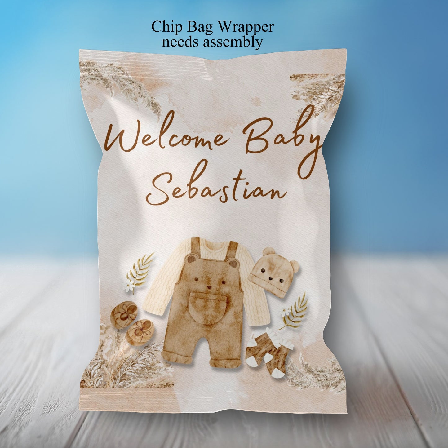 Boho Boys Baby Shower Party Sticker Labels