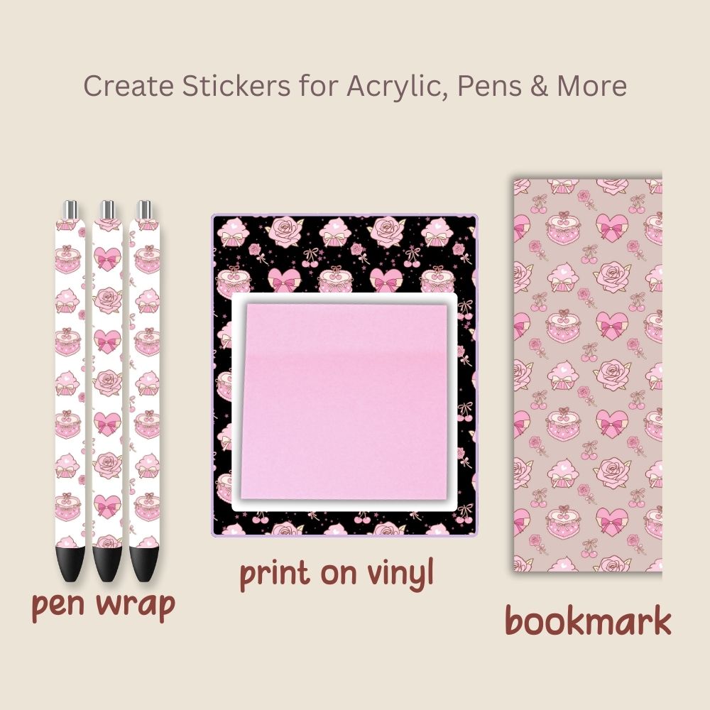 Cherry Cake Seamless Repeating Pattern Paper Bundle Set