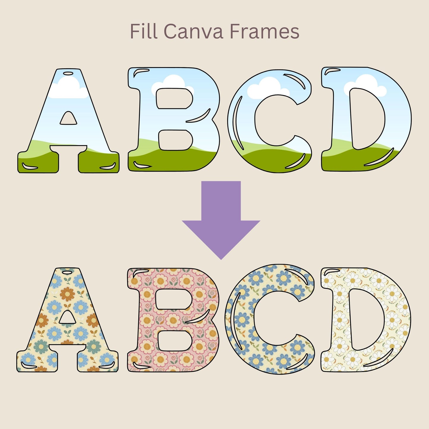 Faux Crochet Floral Seamless Repeating Pattern Paper Bundle