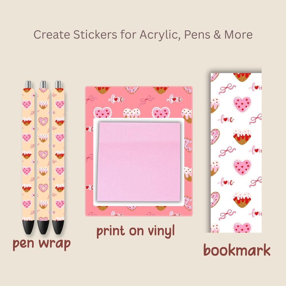 Valentines Heart Seamless Repeating Pattern Paper Bundle Set