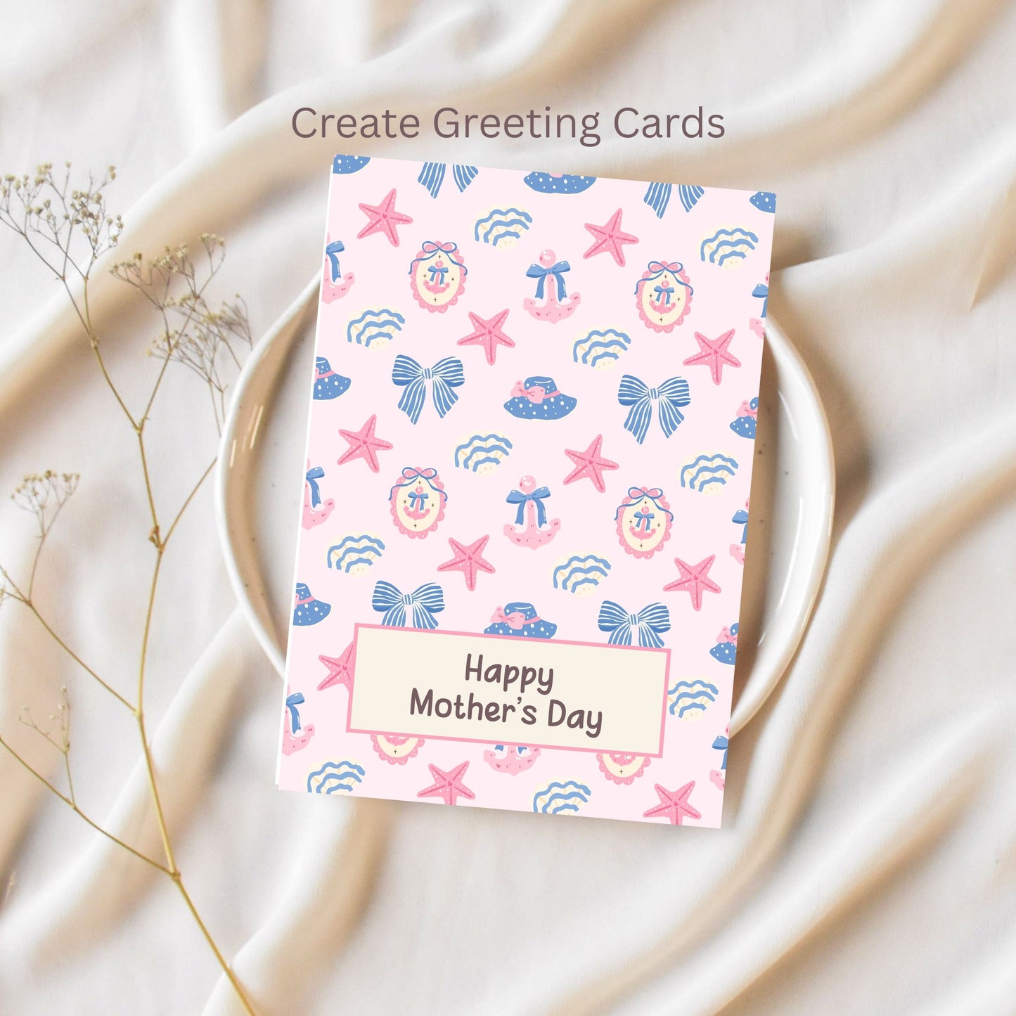 Spring Beach & Garden Seamless Repeating Pattern Paper Bundle Set