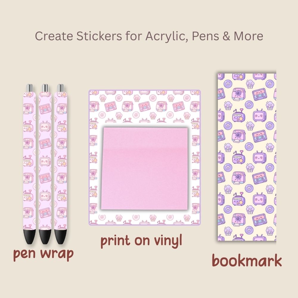 Kawaii Retro Seamless Repeating Pattern Paper Bundle Set