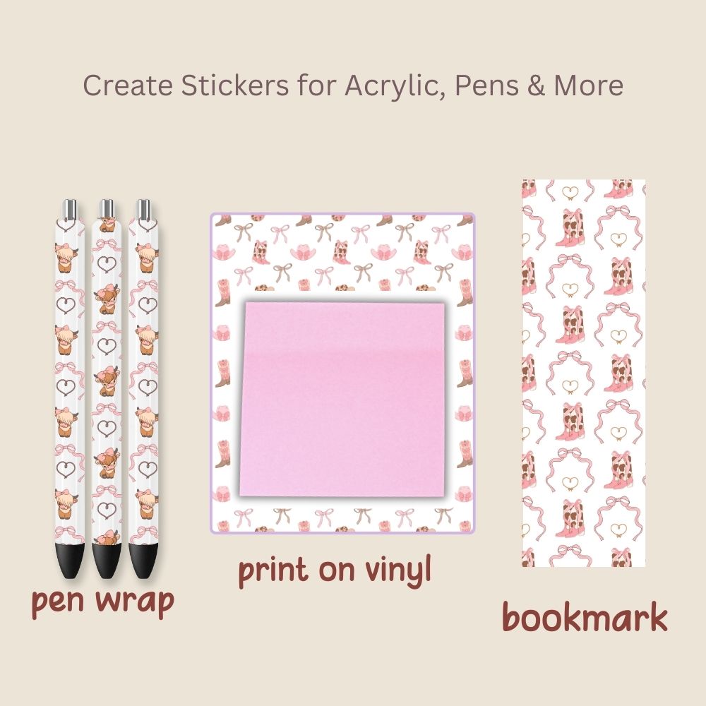 Pink Coquette Western Seamless Repeating Pattern Paper Bundle Set