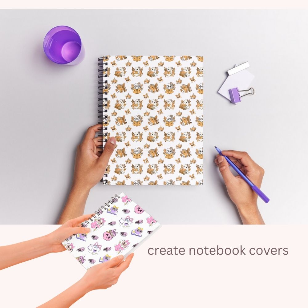 Ghost Book Reader Seamless Digital Pattern Paper Bundle