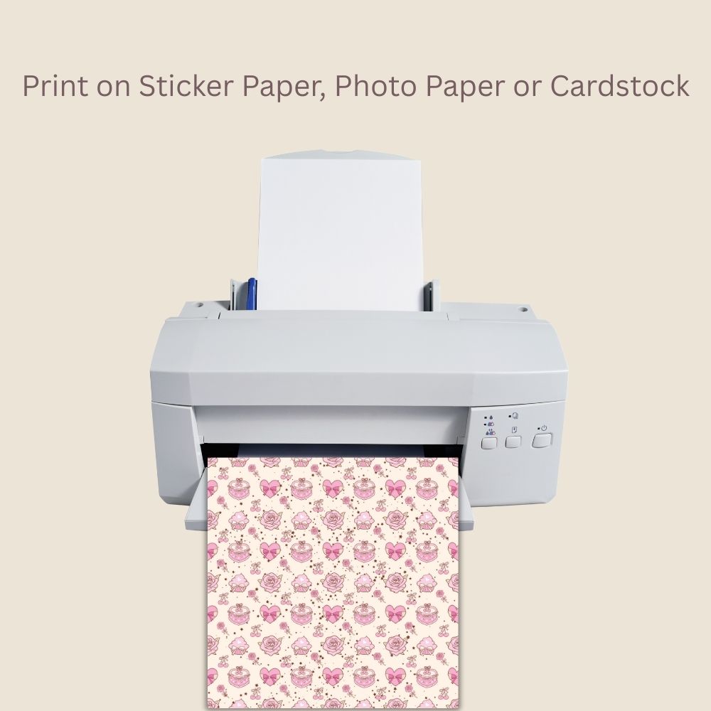 Cherry Cake Seamless Repeating Pattern Paper Bundle Set