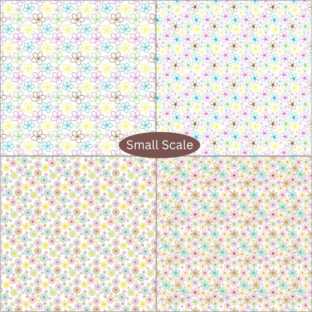 Neon Flowers Seamless Digital Pattern Paper Bundle