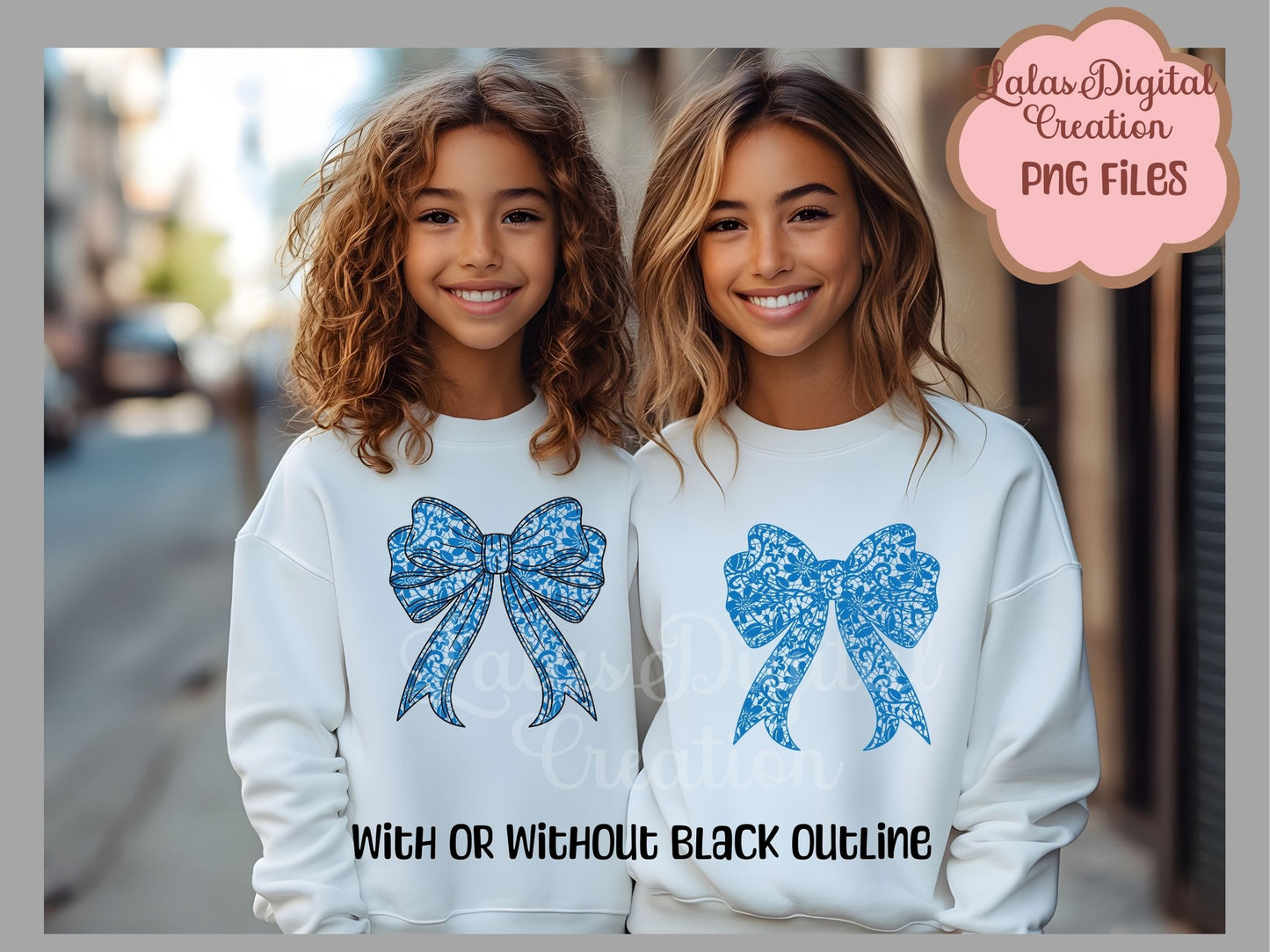 Lace Coquette Bow Bundle Clipart PNG Instant Digital Download