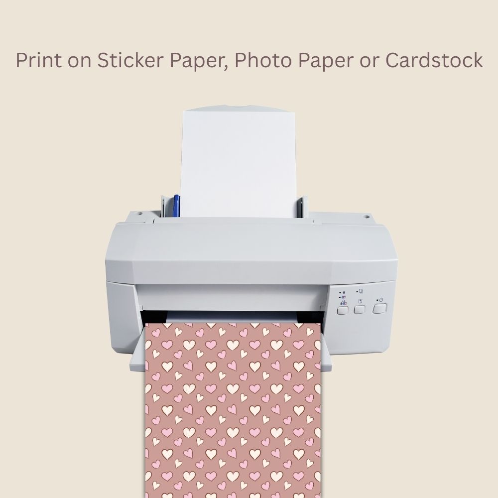 Multi Hearts Seamless Repeating Pattern Paper Bundle Set