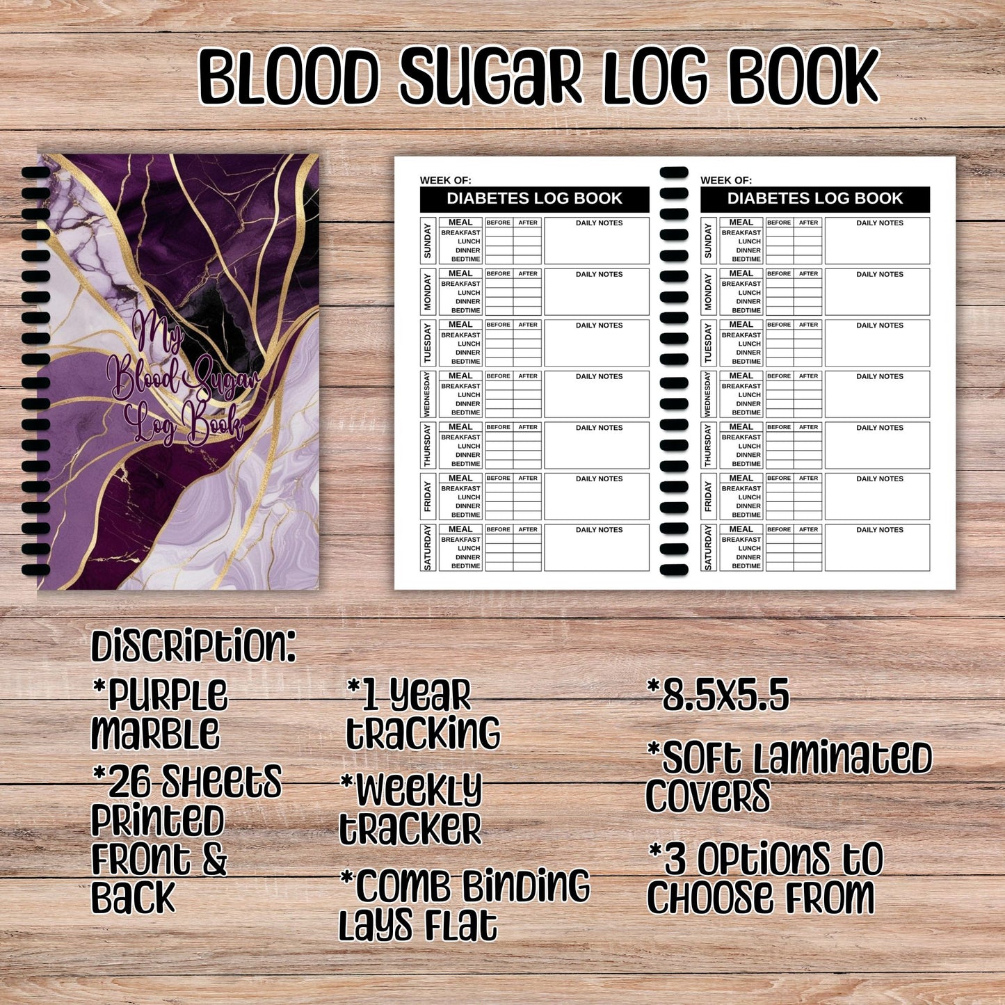 Diabetes Blood Sugar Log Book