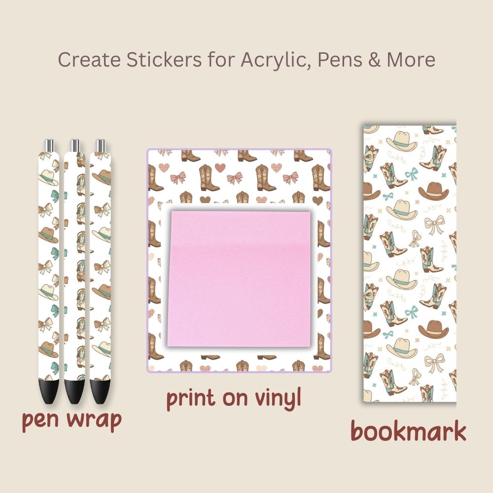 Coquette Preppy Western Seamless Repeating Pattern Paper Bundle Set