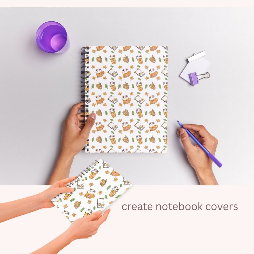 Groovy Retro Fall Seamless Digital Pattern Paper Bundle