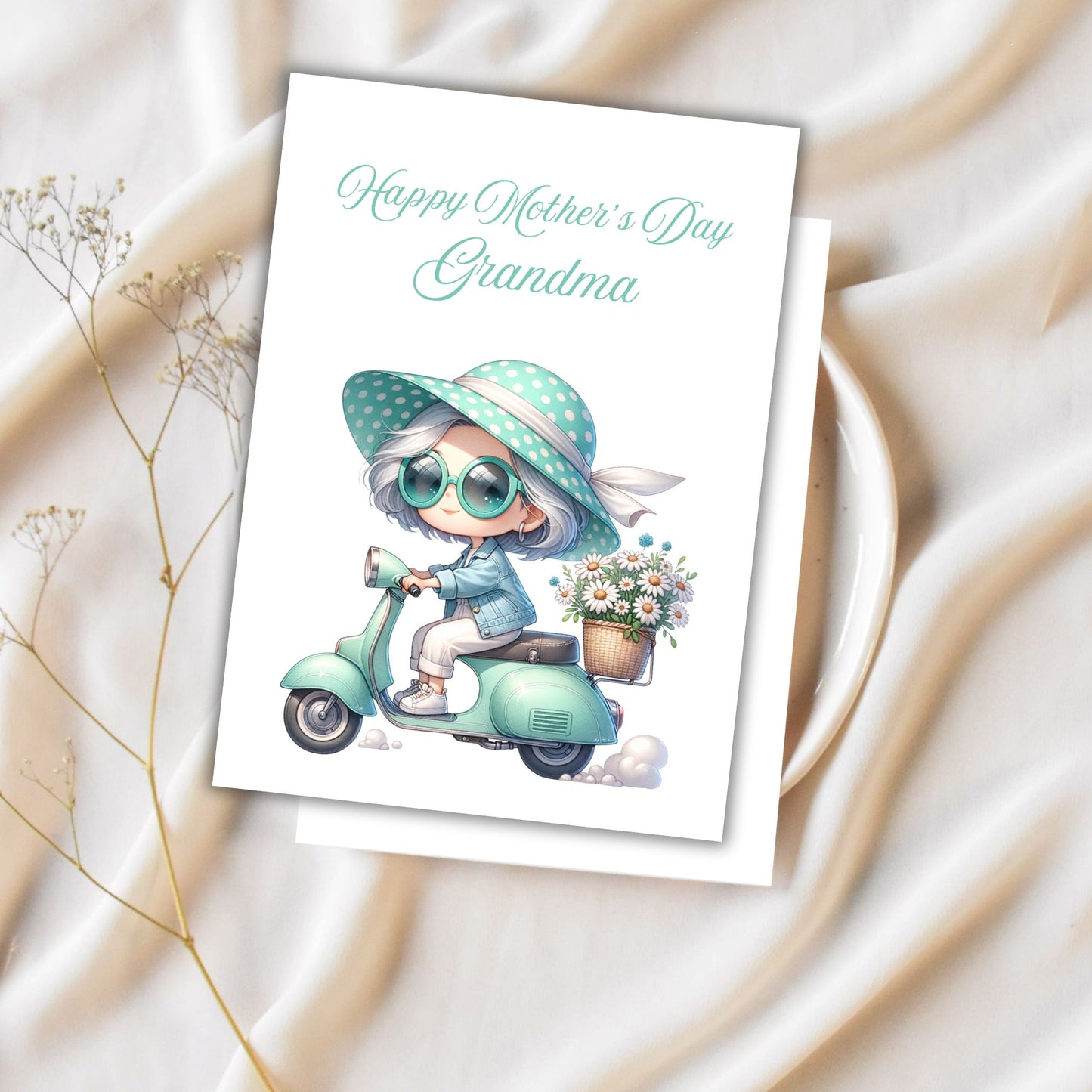 Grandma Granny Printable Digital Greeting Cards Bundle Set