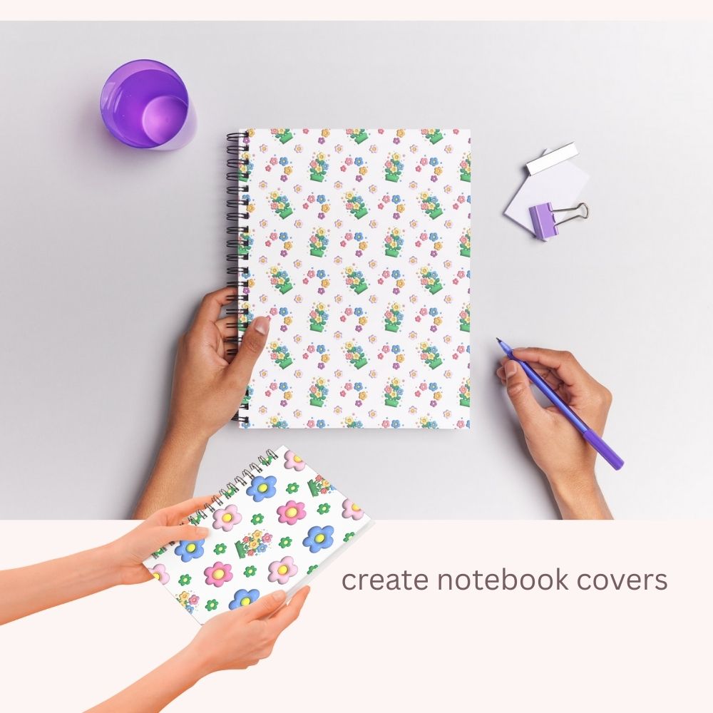 3d Flower Power Seamless Digital Pattern Paper Bundle