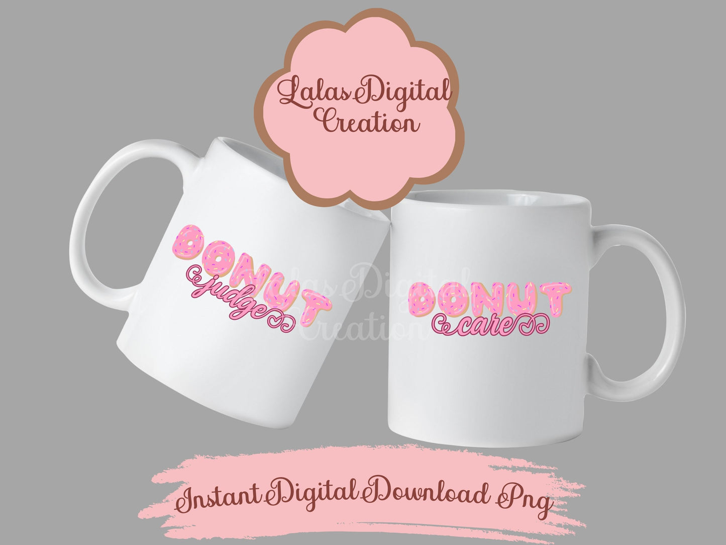 Donut Funny Quotes Bundle Clipart PNG Instant Digital Download