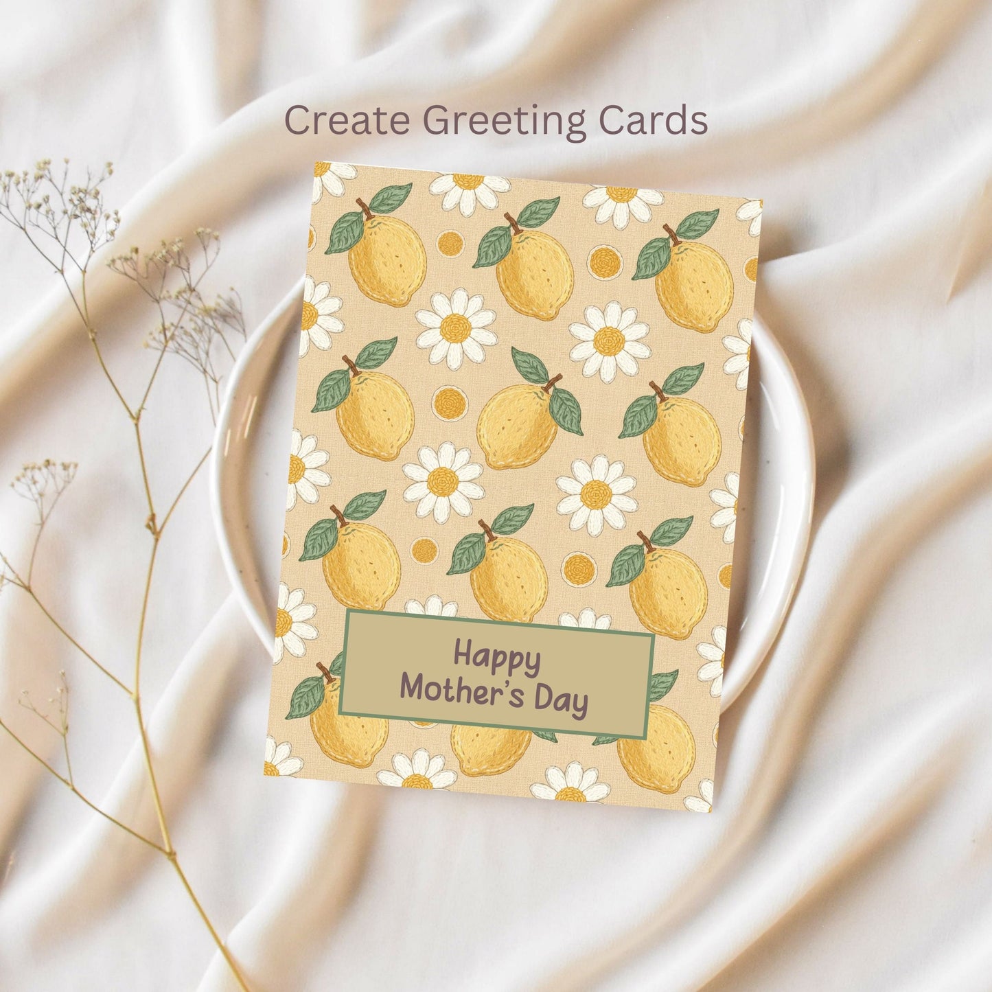 Faux Lemon Crochet Seamless Repeating Pattern Paper Bundle