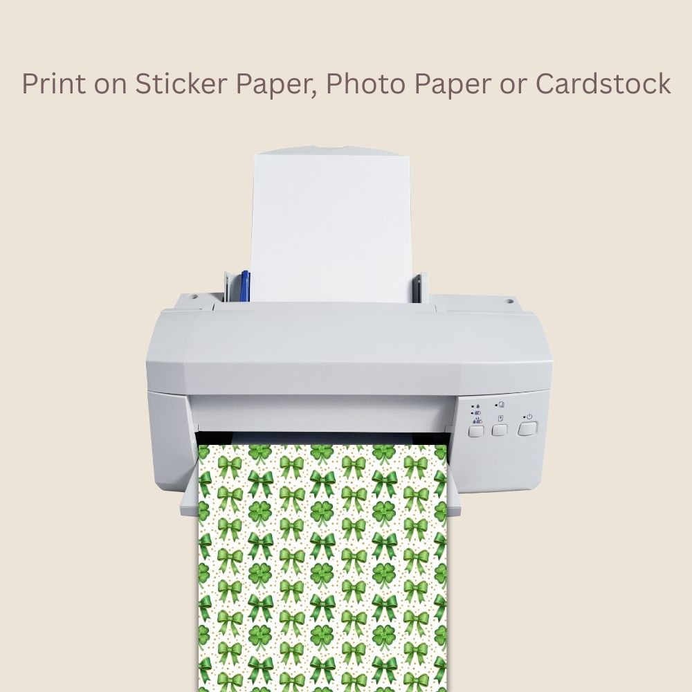 St Patrick Coquette BowSeamless Repeating Pattern Paper Bundle Set