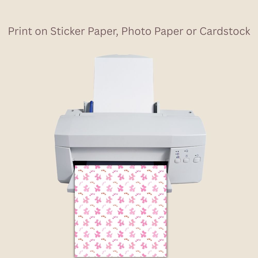 Preppy Dog Valentines Seamless Repeating Pattern Paper Bundle Set