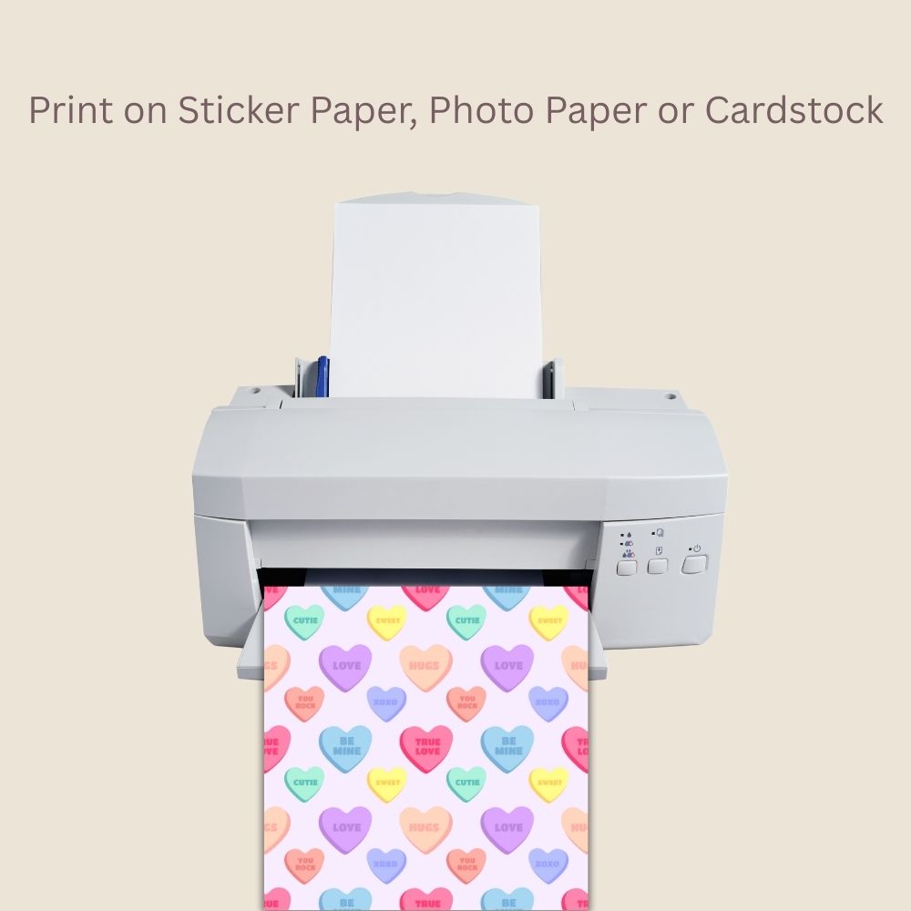 3 Valentines Heart Candy Seamless Repeating Pattern Paper Bundle Set