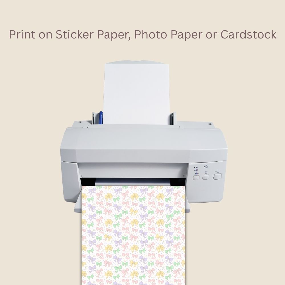 Easter Pastel Coquette Bow Seamless Repeating Pattern Paper Bundle Set