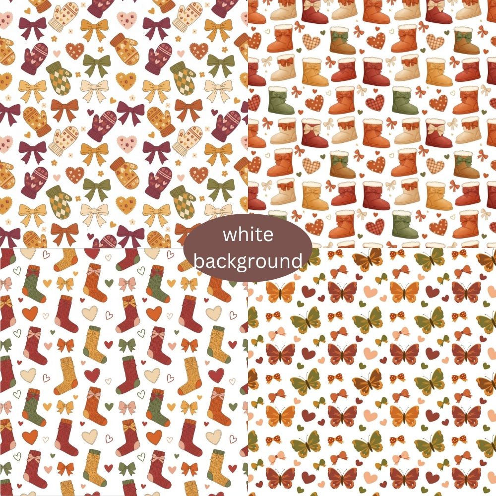 Cozy Fall Seamless Digital Pattern Paper Bundle