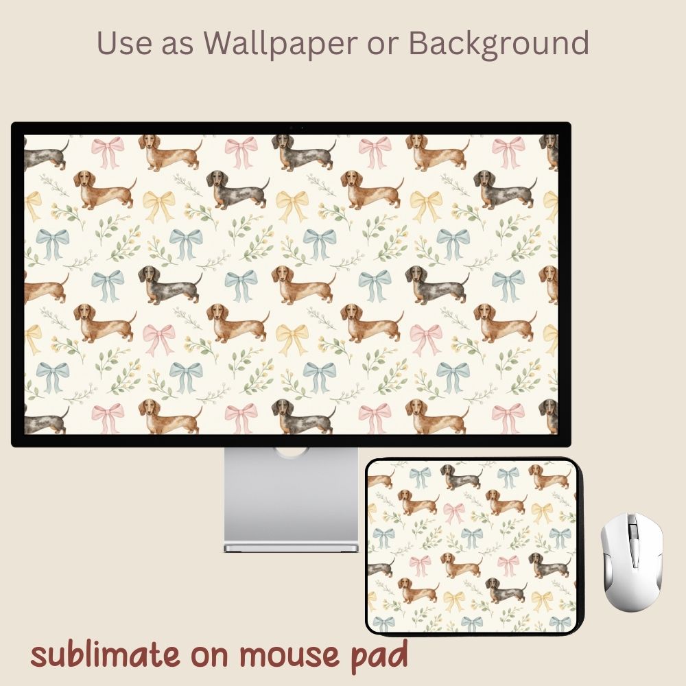 Dachshund dog Seamless Repeating Pattern Paper Bundle