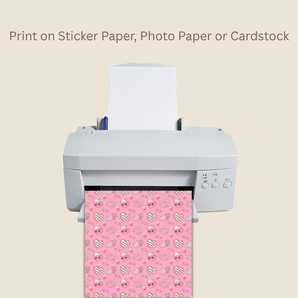 Sweets & Drink Valentines Seamless Repeating Pattern Paper Bundle Set