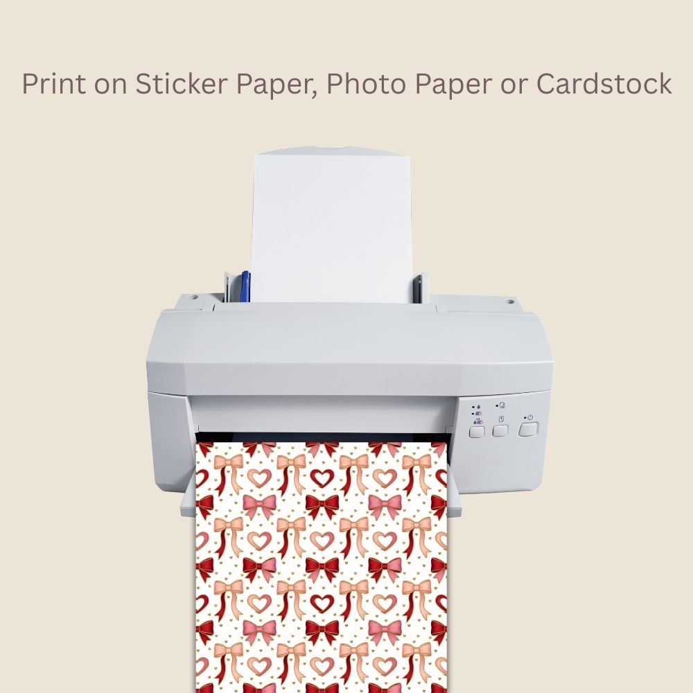 Valentines Coquette Bow Seamless Repeating Pattern Paper Bundle Set
