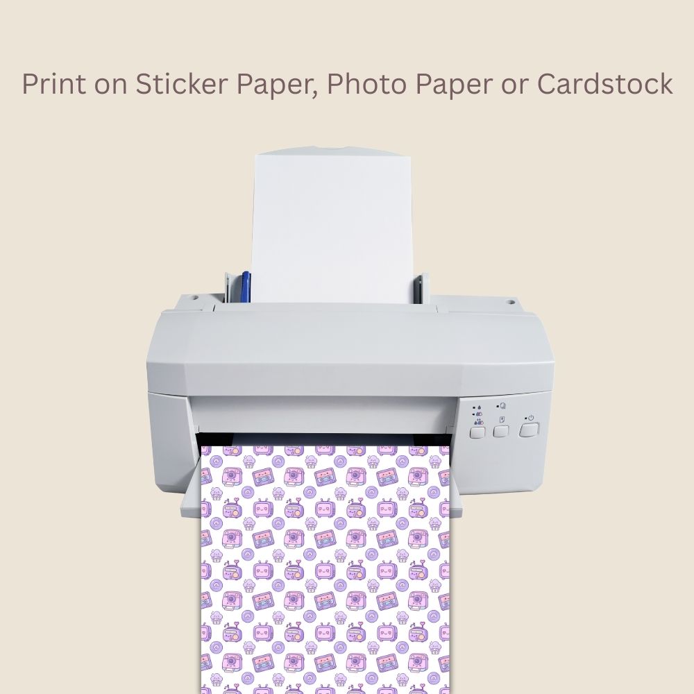 Kawaii Retro Seamless Repeating Pattern Paper Bundle Set