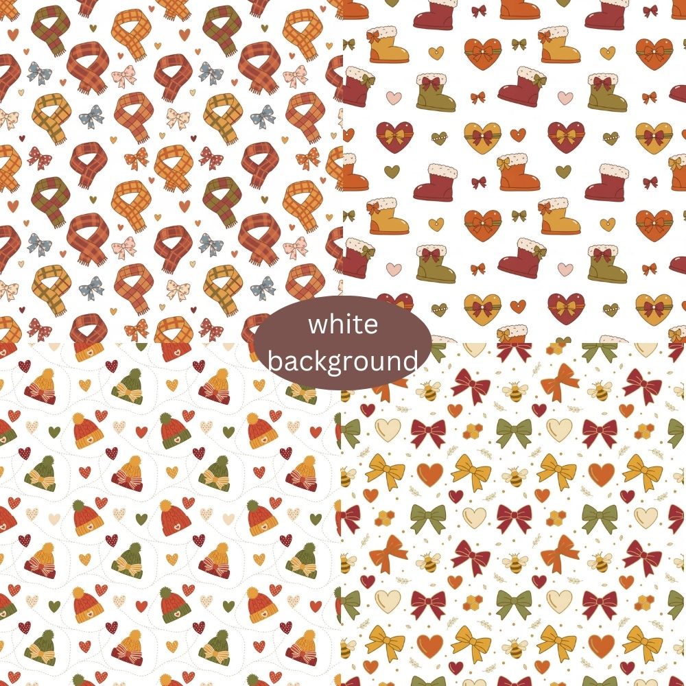 Cozy Fall Seamless Digital Pattern Paper Bundle