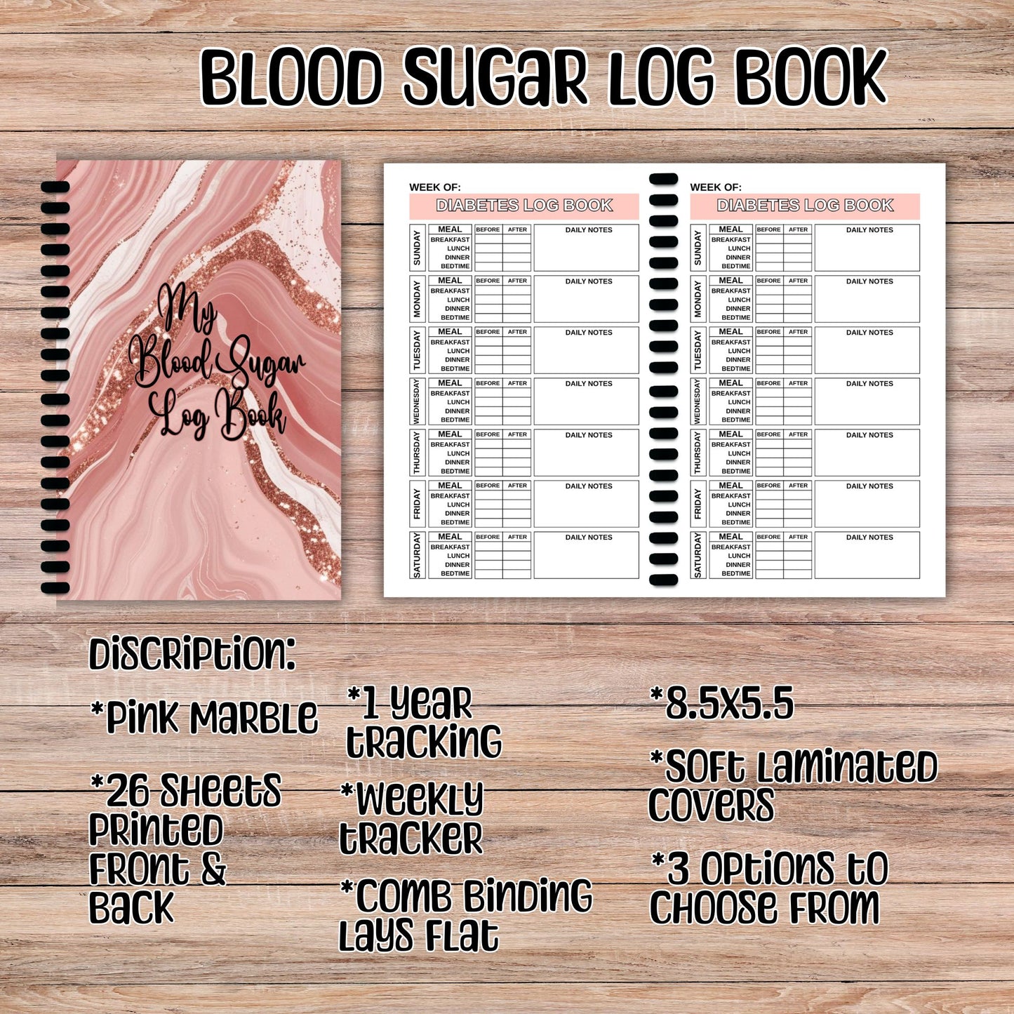 Diabetes Blood Sugar Log Book