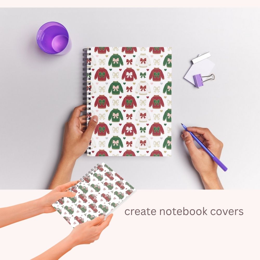 Classic Cozy Christmas Digital Pattern Paper Bundle