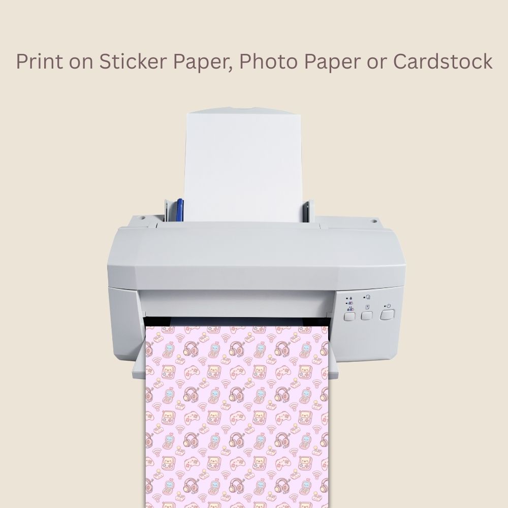 Kawaii Retro Electronics Seamless Repeating Pattern Paper Bundle Set