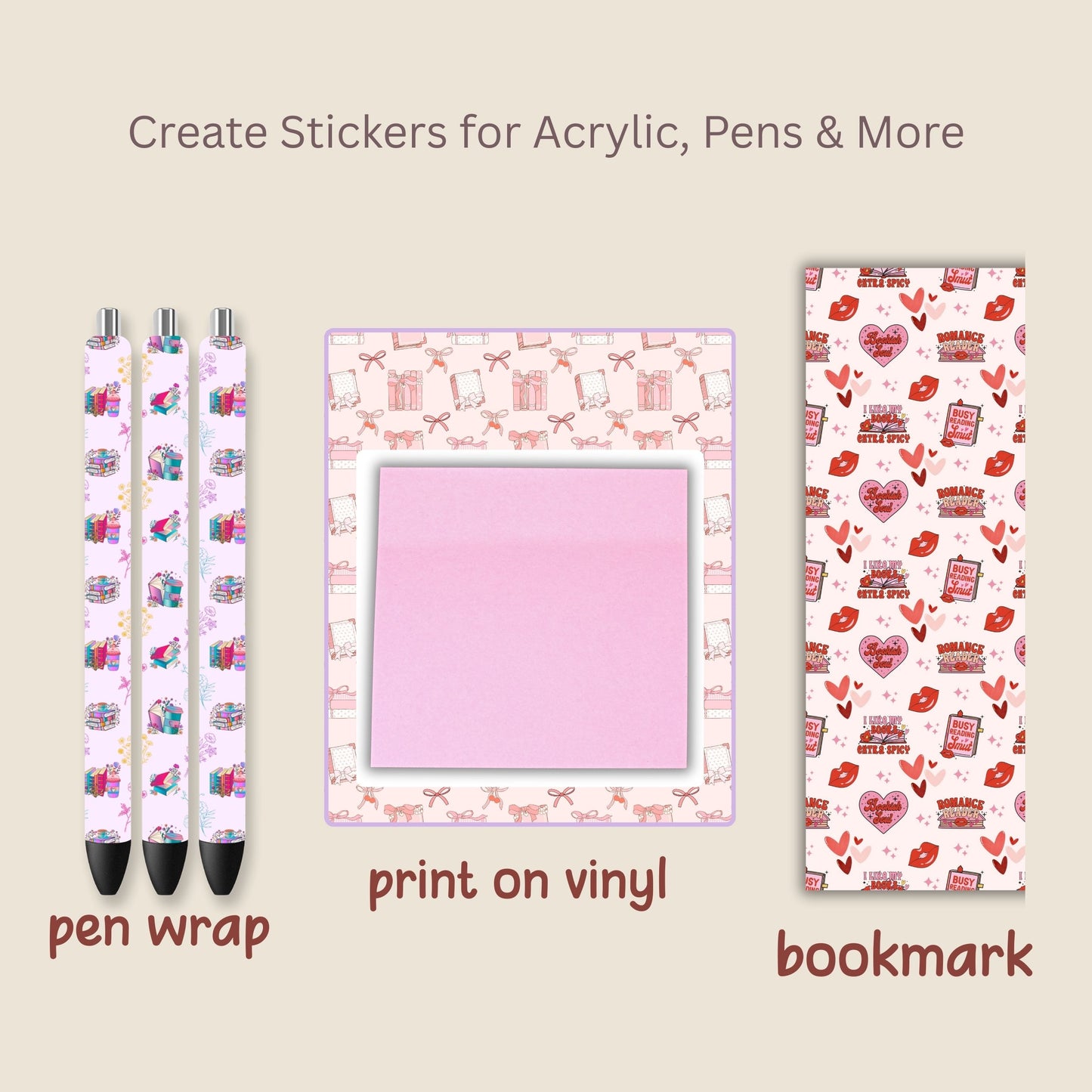 Bookish Book Lover Seamless Repeating Pattern Paper Bundle
