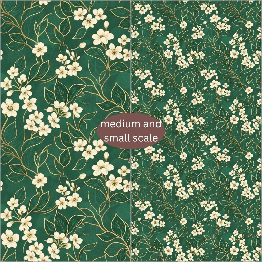 Elegant Bow & Floral Digital Pattern Paper Bundle