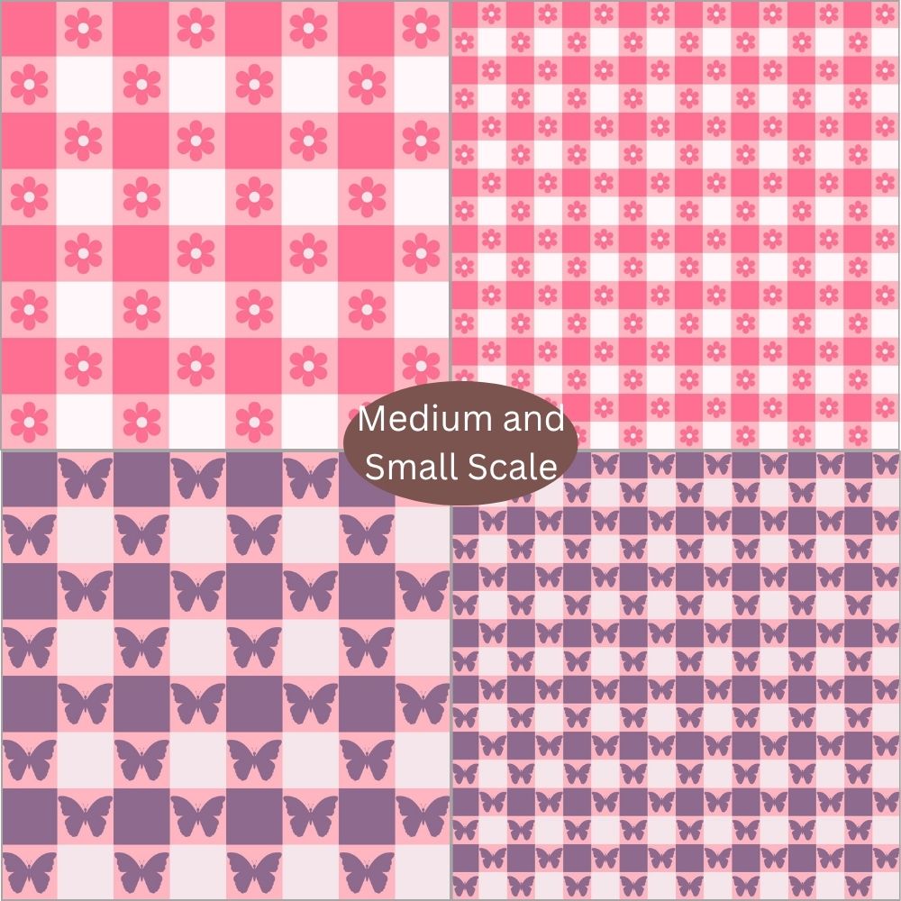 Checkered Seamless Digital Pattern Paper Bundle