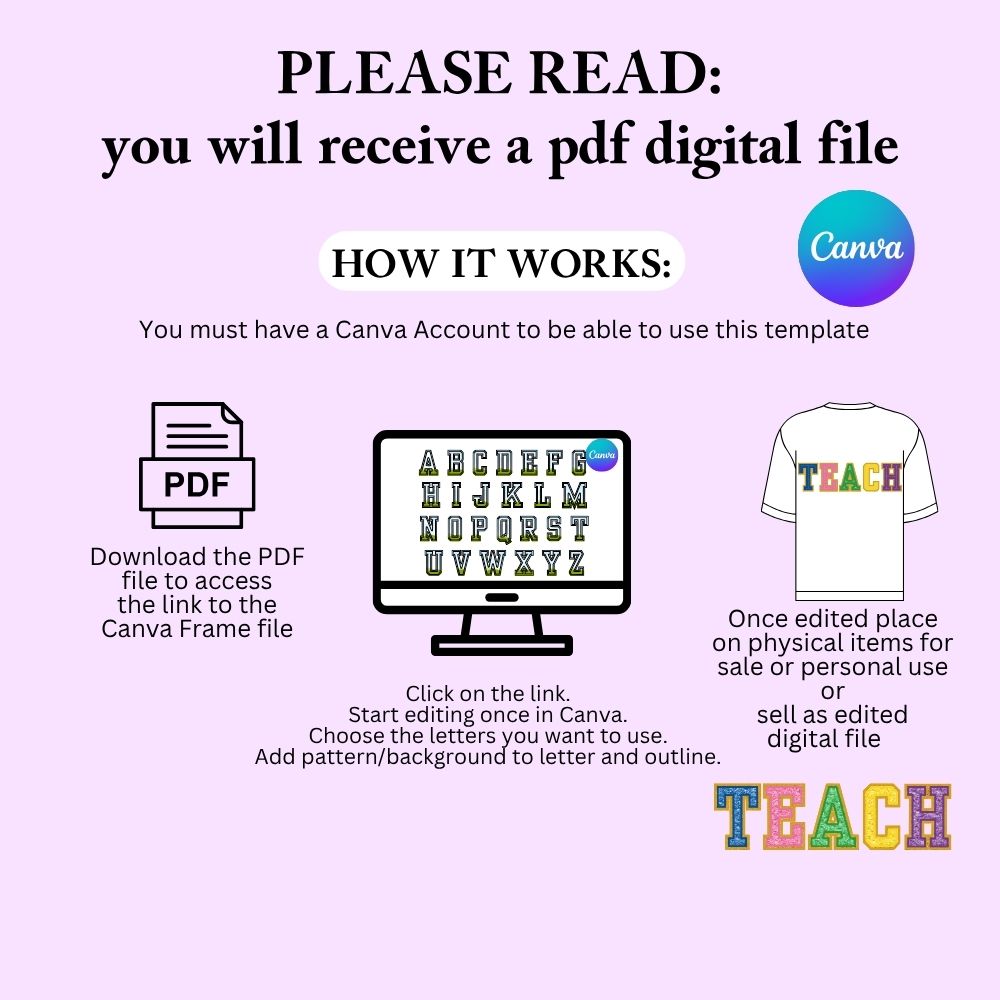Editable Alphabet Canva Frame Template 1