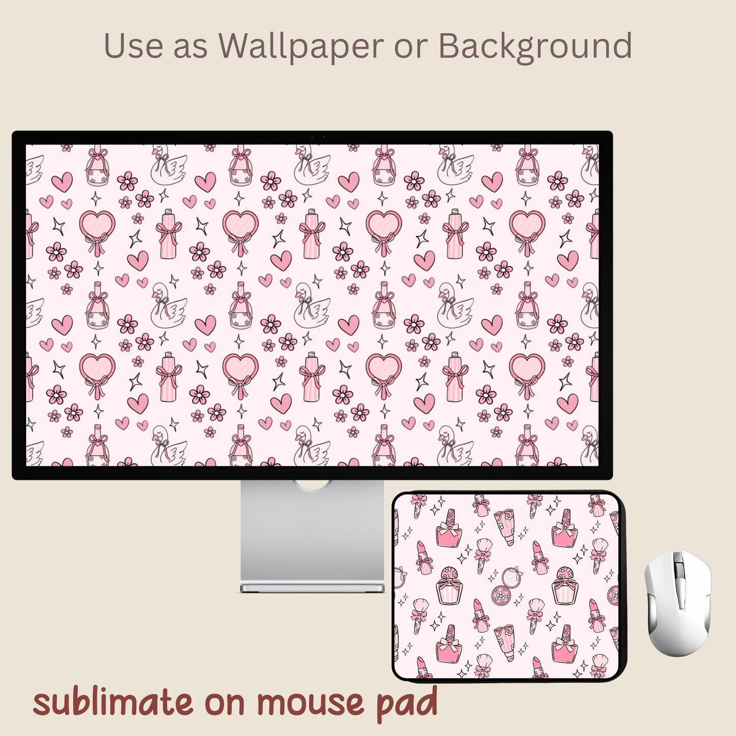 Preppy Coquette Girly Seamless Repeating Pattern Paper Bundle Set