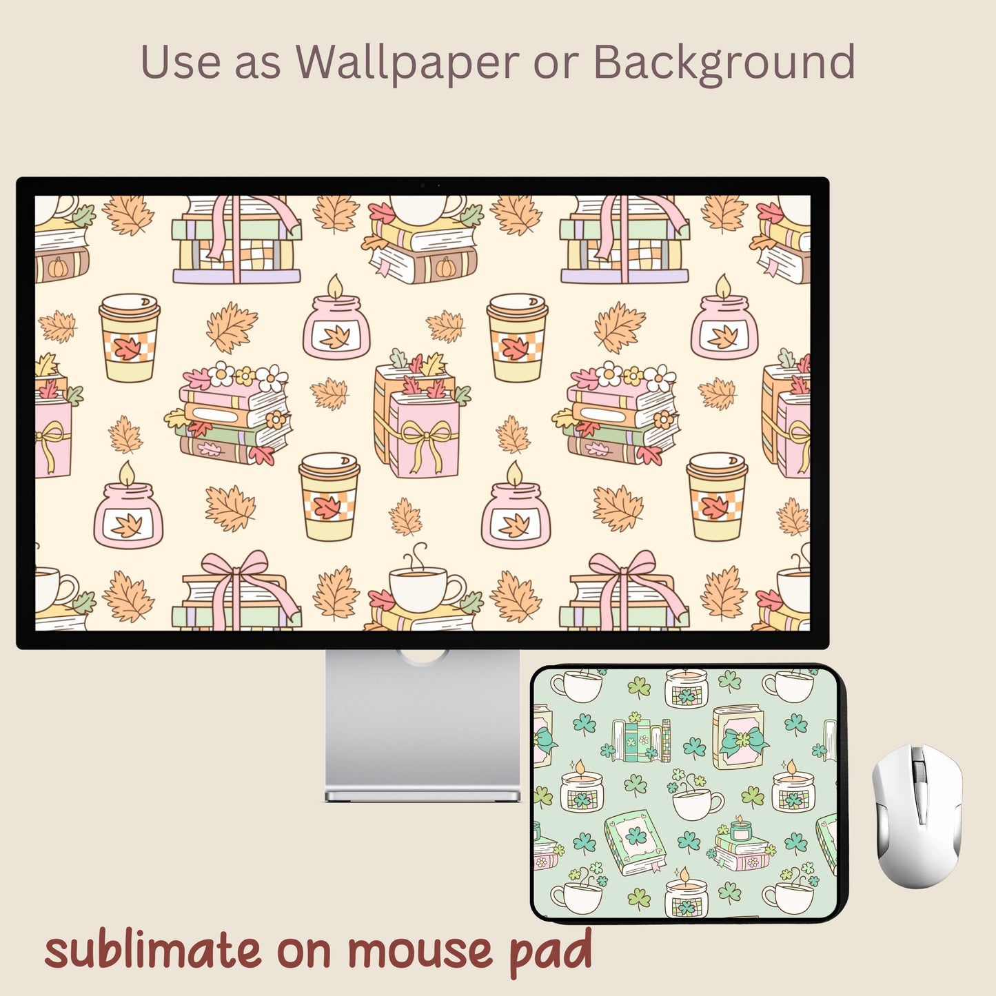 Book Theme Seamless Repeating Pattern Paper Bundle Set